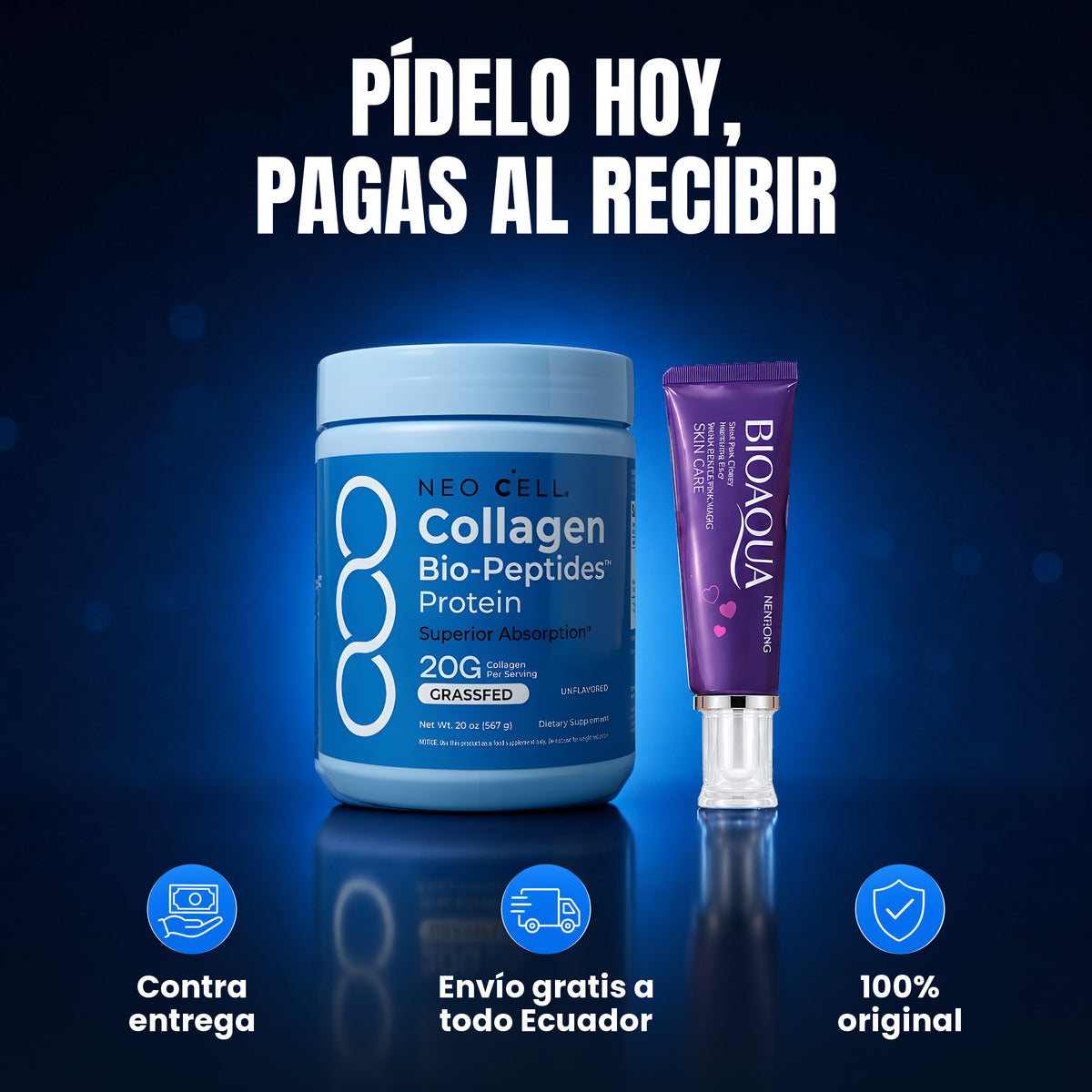Pídelo hoy y pagas al recibir: contra entrega, envío gratis a todo Ecuador y producto 100% original