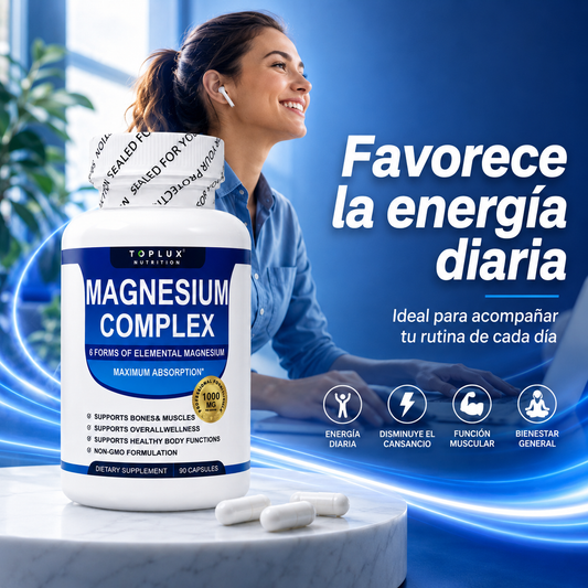Rivierly Magnesium Complex 1000 mg | 6 Formas de Magnesio – 90 Cápsulas