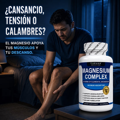 Rivierly Magnesium Complex 1000 mg | 6 Formas de Magnesio – 90 Cápsulas